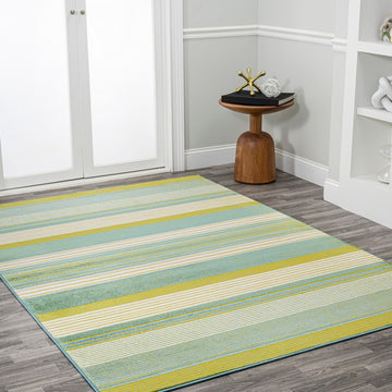 Duxbury Gradient Ticking Striped Area Rug